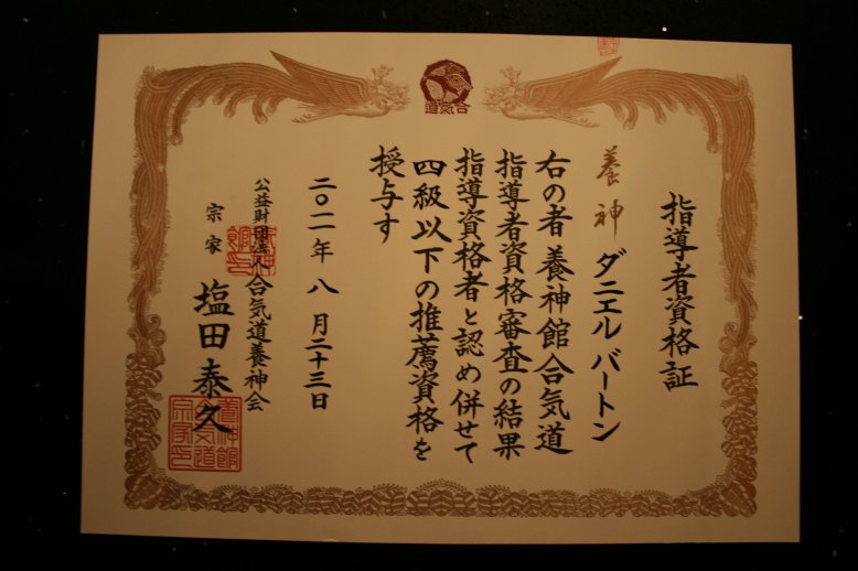 Daniel Burton - 1st Dan Yoshinkan Instructor (AYF)